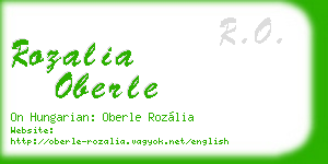 rozalia oberle business card